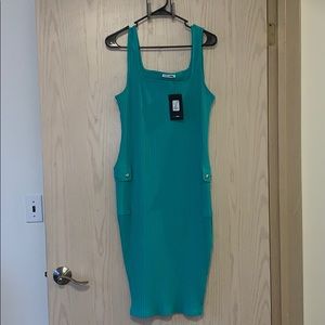Turquoise midi dress